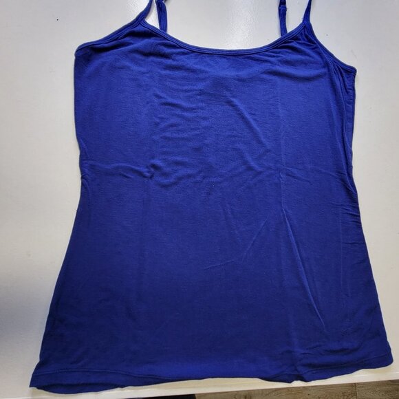 Blue Tank Top Camisole, Bamboo Cami Spaghetti Strap Camisole Summer Ttops Size M - Picture 5 of 6